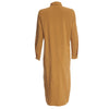 Turn Down Collar Long Sleeve Solid Color Women Shirt Dress