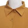 Turn Down Collar Long Sleeve Solid Color Women Shirt Dress