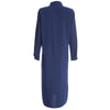 Turn Down Collar Long Sleeve Solid Color Women Shirt Dress