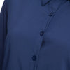 Turn Down Collar Long Sleeve Solid Color Women Shirt Dress