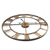 18.5 Inch Oversized 3D Iron Decorative Wall Clock Retro Roman Numerals Design