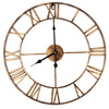 18.5 Inch Oversized 3D Iron Decorative Wall Clock Retro Roman Numerals Design