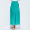 Fresh Style Elastic Waist Pleated Chiffon Women Ankle Skirt