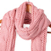 Trendy Pure Color Twist Wave Knited Warm Women Scarf