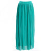 Fresh Style Elastic Waist Pleated Chiffon Women Ankle Skirt