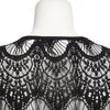 Sexy V-Neck Half Sleeve Lace Fringed See-Through Blouse for Women