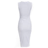 Sexy U-Neck Sleeveless Hollow Out Skinny Club Dress for Women