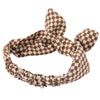 Cute Stripe Dot Plaid Print Bunny Ear Stretchy Babies Hairband