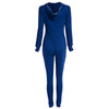 Active Hooded Long Sleeve Zippered Jumpsuit for Women