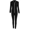 Active Hooded Long Sleeve Zippered Jumpsuit for Women