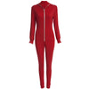 Active Hooded Long Sleeve Zippered Jumpsuit for Women