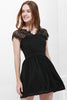 Lace Panel Back Cutout Mini Club Dress