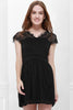 Lace Panel Back Cutout Mini Club Dress