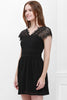 Lace Panel Back Cutout Mini Club Dress
