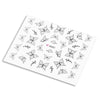 50 pcs Fashion 3D DIY Black Decal Nail Art Decoration Sticker