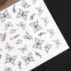 50 pcs Fashion 3D DIY Black Decal Nail Art Decoration Sticker