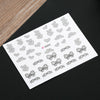 50 pcs Fashion 3D DIY Black Decal Nail Art Decoration Sticker
