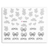 50 pcs Fashion 3D DIY Black Decal Nail Art Decoration Sticker