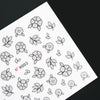 50 pcs Fashion 3D DIY Black Decal Nail Art Decoration Sticker