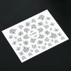 50 pcs Fashion 3D DIY Black Decal Nail Art Decoration Sticker