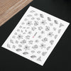50 pcs Fashion 3D DIY Black Decal Nail Art Decoration Sticker