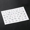 50 pcs Fashion 3D DIY Black Decal Nail Art Decoration Sticker