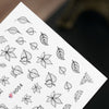 50 pcs Fashion 3D DIY Black Decal Nail Art Decoration Sticker