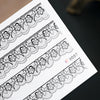 50 pcs Fashion 3D DIY Black Decal Nail Art Decoration Sticker