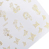50pcs Fashion 3D DIY Gold Silver Jewelry Manicure Nail Sticker