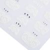 50pcs White Flower Lace Design Nail Sticker Manicure Decor Tools