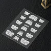 50pcs White Flower Lace Design Nail Sticker Manicure Decor Tools