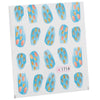 50pcs Stylish Art Tips Feather Water Transfers Nail Sticker for Ladies