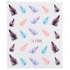 50pcs Stylish Art Tips Feather Water Transfers Nail Sticker for Ladies