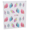 50pcs Stylish Art Tips Feather Water Transfers Nail Sticker for Ladies
