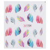 50pcs Stylish Art Tips Feather Water Transfers Nail Sticker for Ladies