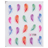 50pcs Stylish Art Tips Feather Water Transfers Nail Sticker for Ladies
