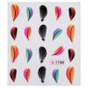 50pcs Stylish Art Tips Feather Water Transfers Nail Sticker for Ladies
