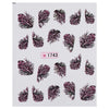 50pcs Stylish Art Tips Feather Water Transfers Nail Sticker for Ladies