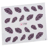 50pcs Stylish Art Tips Feather Water Transfers Nail Sticker for Ladies