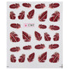 50pcs Stylish Art Tips Feather Water Transfers Nail Sticker for Ladies