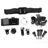 Original Dazzne KT-106 Universal Action Camera Riding Cycling Accessory Kit with Storage Bag / Head Wrist Strip Bike Handlebar Holder Bracket
