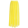 Fresh Style Elastic Waist Pleated Chiffon Women Ankle Skirt