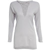 Sexy Hooded Long Sleeve Criss-Cross Hollow Out Pure Color Asymmetrical Blouse for Ladies