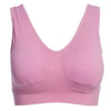 Active V-Neck Pure Color Wireless Gym Crop Top for Women