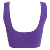 Active V-Neck Pure Color Wireless Gym Crop Top for Women