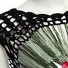 Stylish Round Collar Sleeveless Floral Knitted Hollow Out Blouse for Women