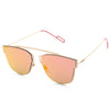 Fashion Coating Mirror Flat Panel Lens Design Sunglasses with Metal Frame