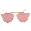 Fashion Coating Mirror Flat Panel Lens Design Sunglasses with Metal Frame