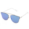 Fashion Coating Mirror Flat Panel Lens Design Sunglasses with Metal Frame