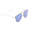 Fashion Coating Mirror Flat Panel Lens Design Sunglasses with Metal Frame
